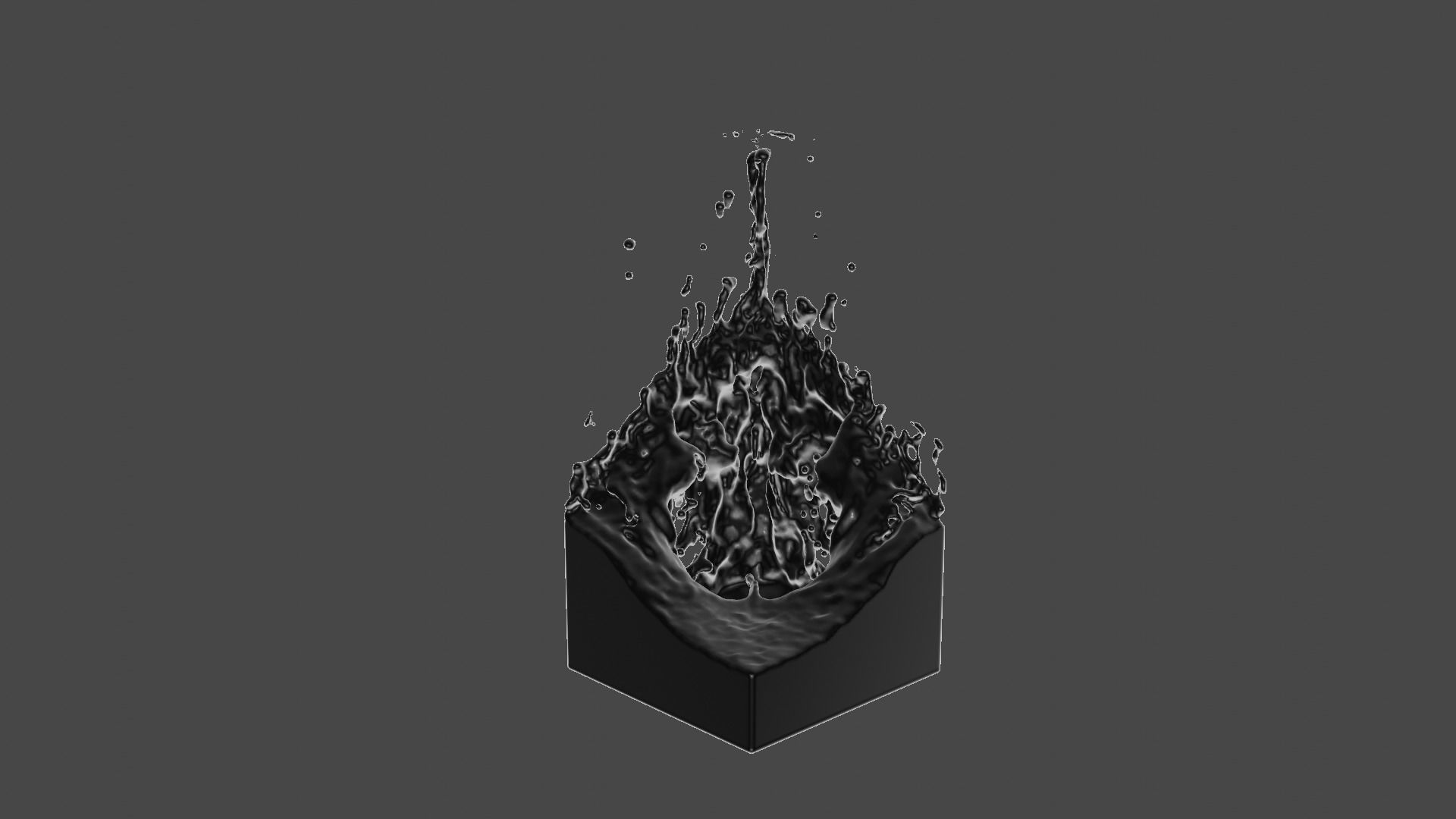 Animated Water - isometric cubes - realistic splash effects 3D model_17