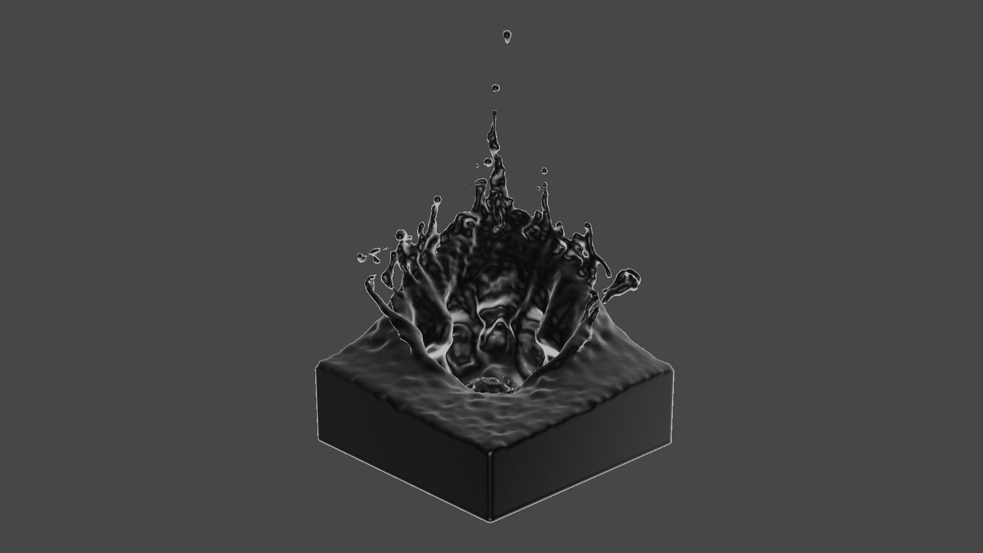 Animated Water - isometric cubes - realistic splash effects 3D model_15