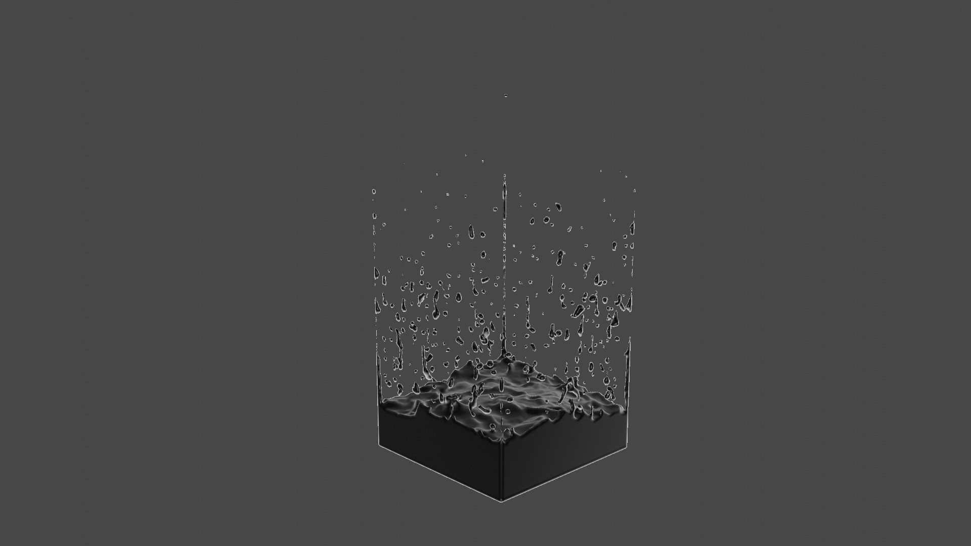 Animated Water - isometric cubes - realistic splash effects 3D model_26