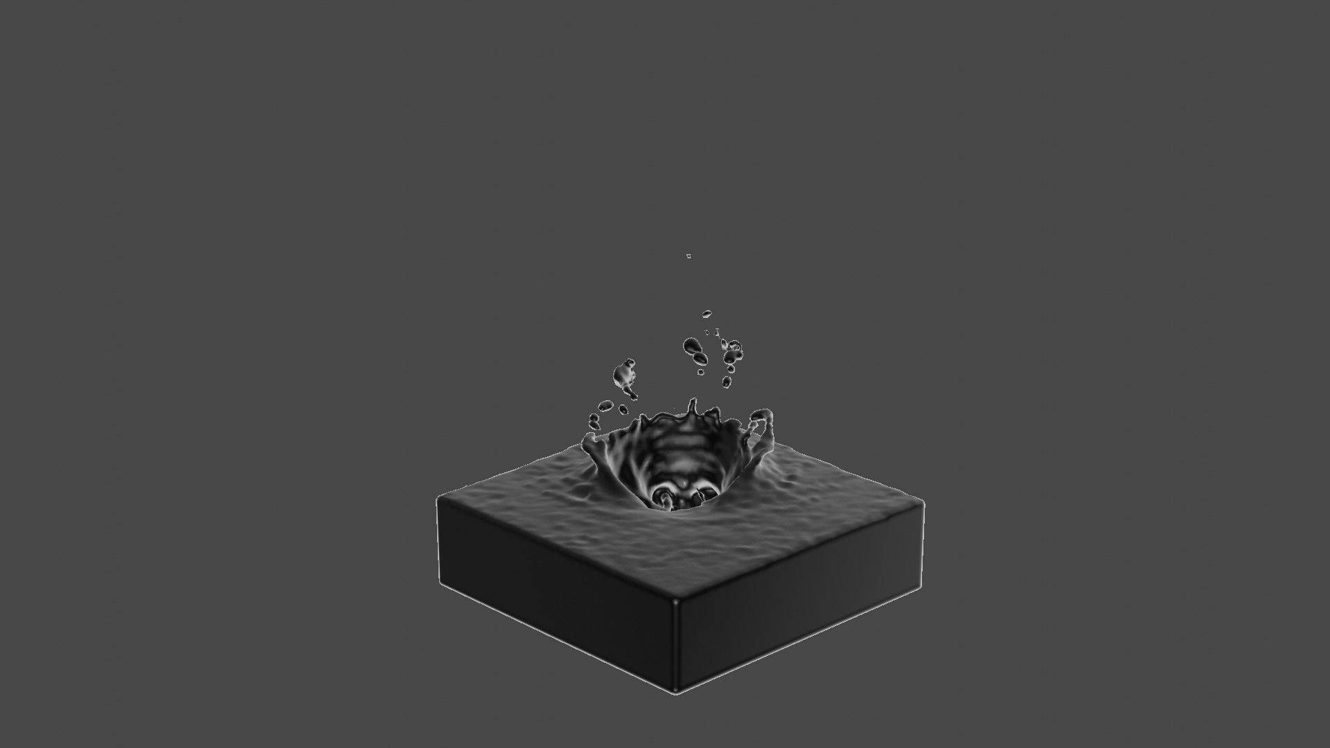 Animated Water - isometric cubes - realistic splash effects 3D model_27