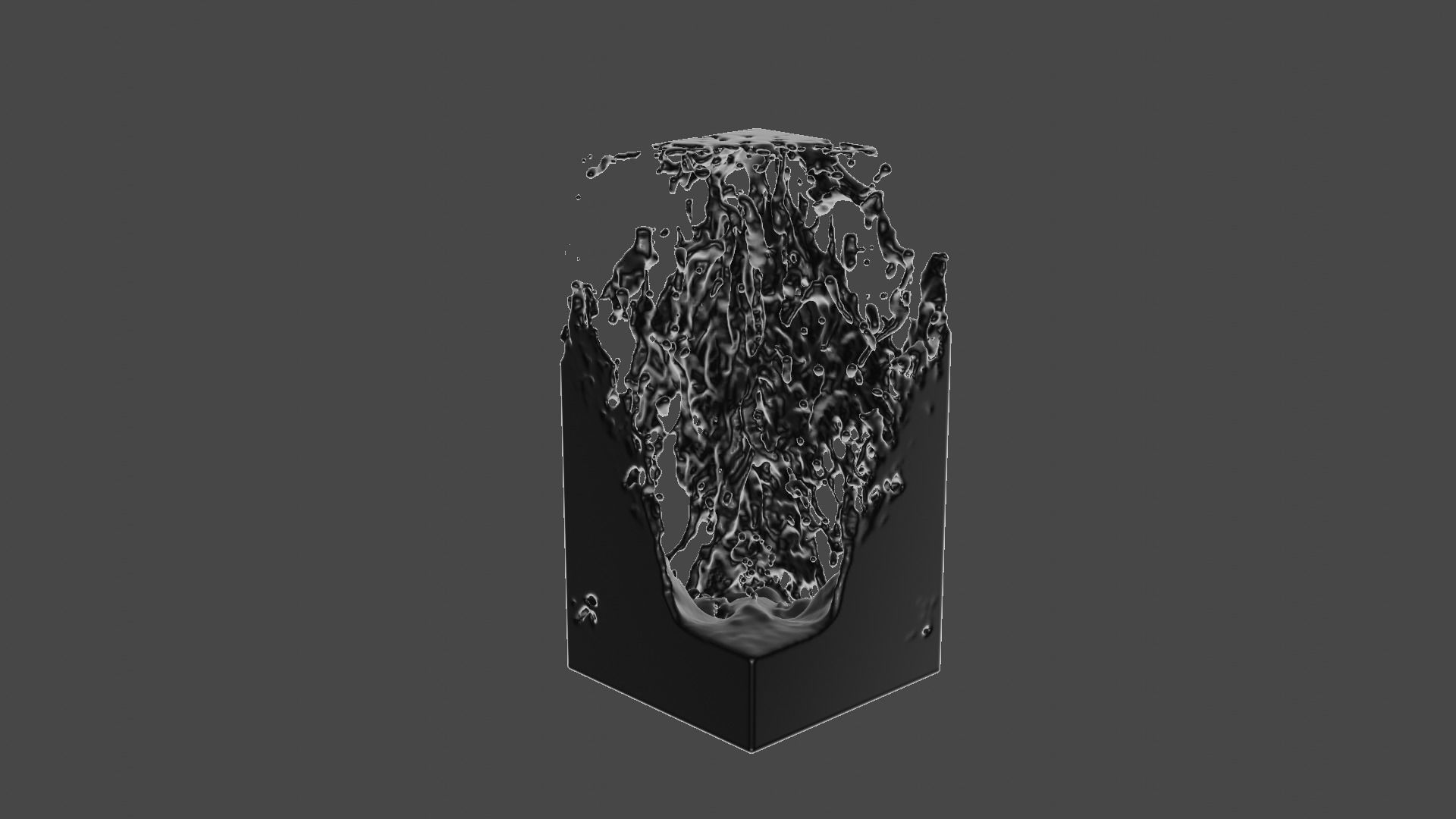 Animated Water - isometric cubes - realistic splash effects 3D model_19