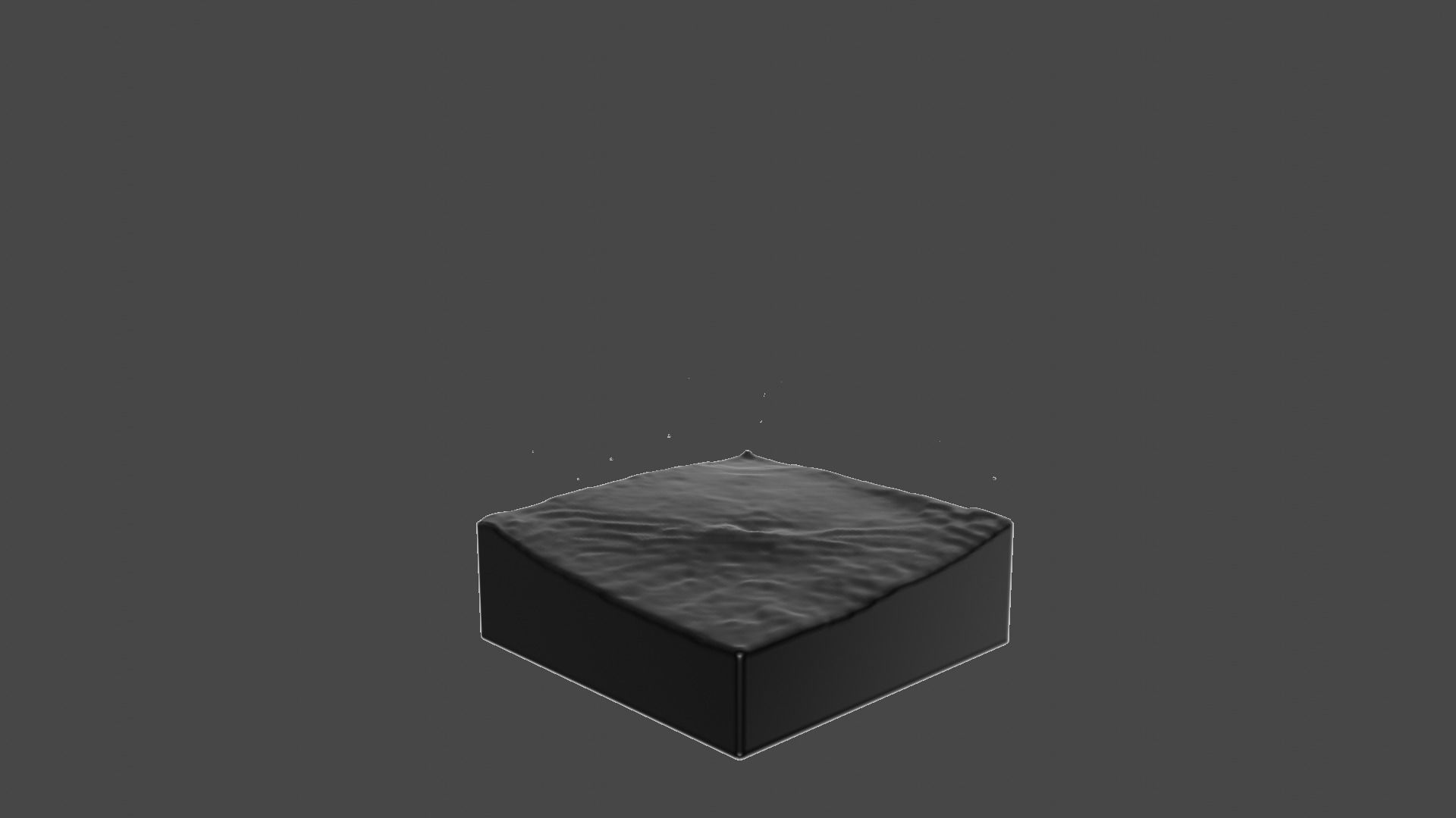 Animated Water - isometric cubes - realistic splash effects 3D model_12