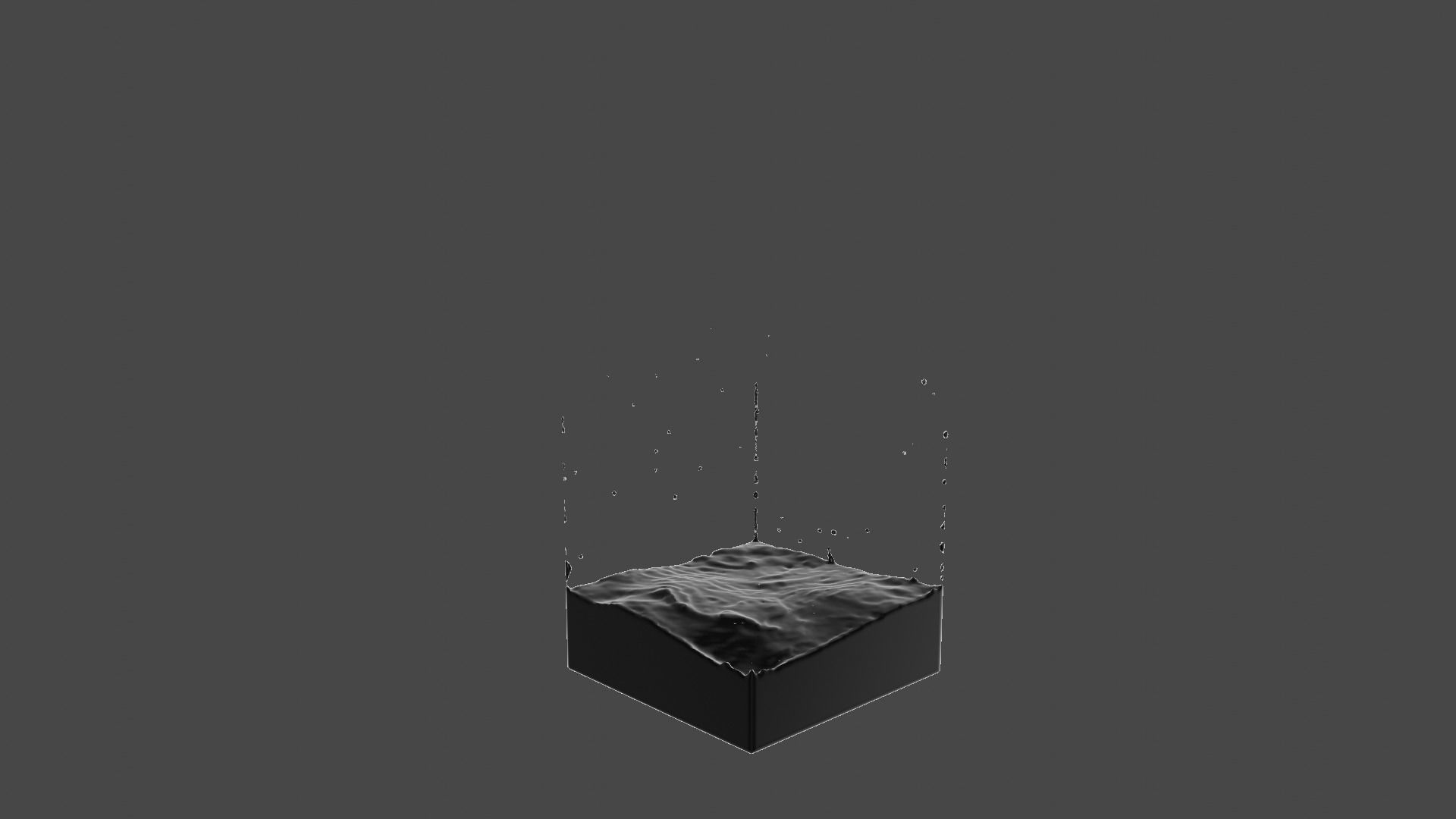 Animated Water - isometric cubes - realistic splash effects 3D model_11
