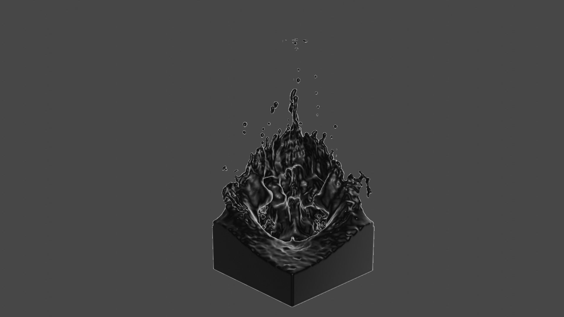 Animated Water - isometric cubes - realistic splash effects 3D model_16