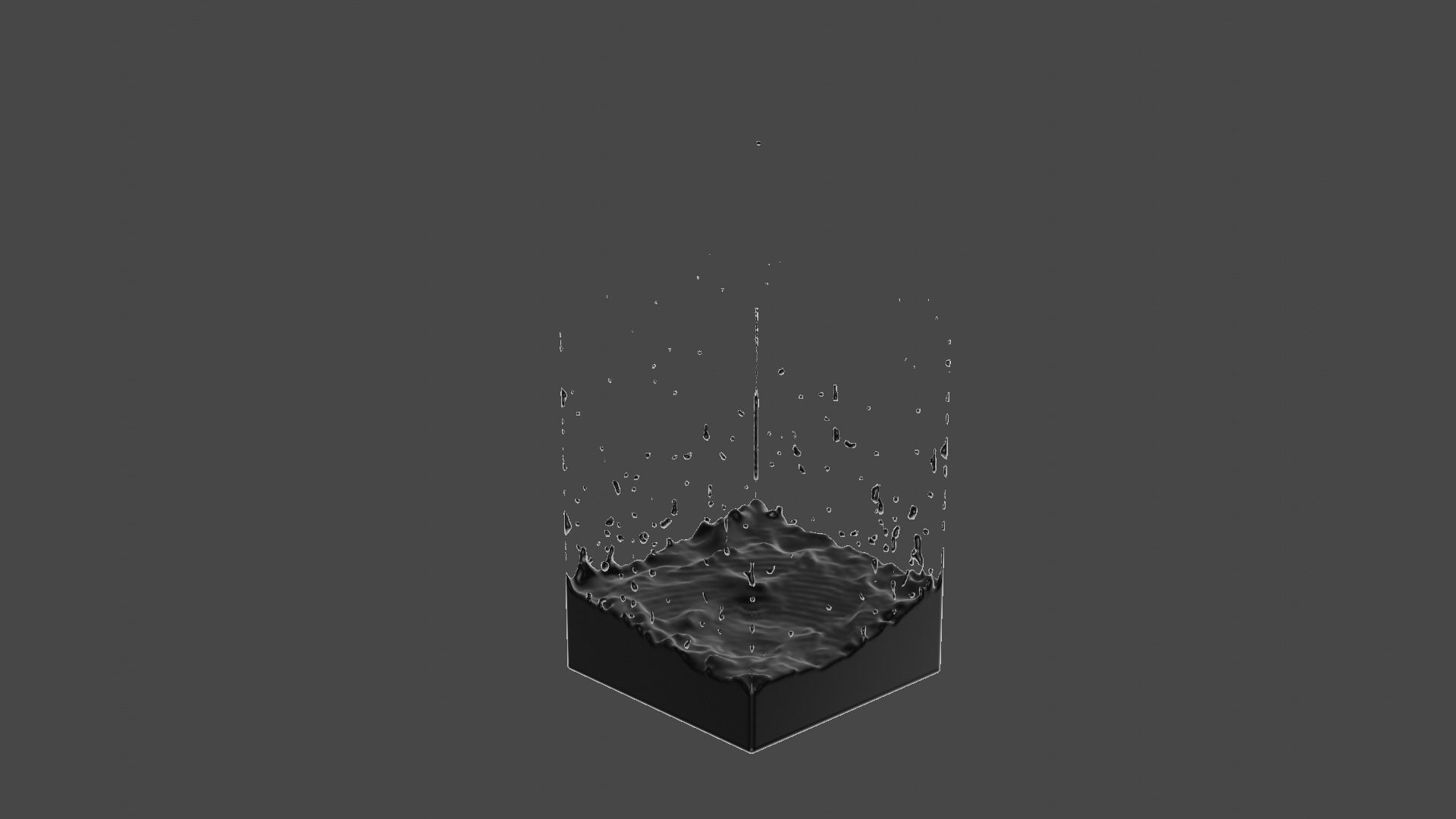 Animated Water - isometric cubes - realistic splash effects 3D model_13