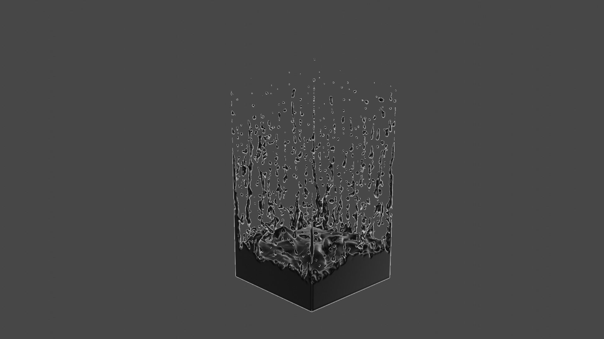 Animated Water - isometric cubes - realistic splash effects 3D model_24