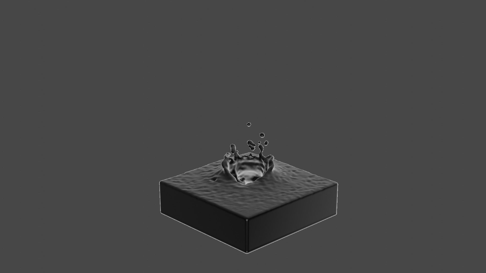 Animated Water - isometric cubes - realistic splash effects 3D model_29