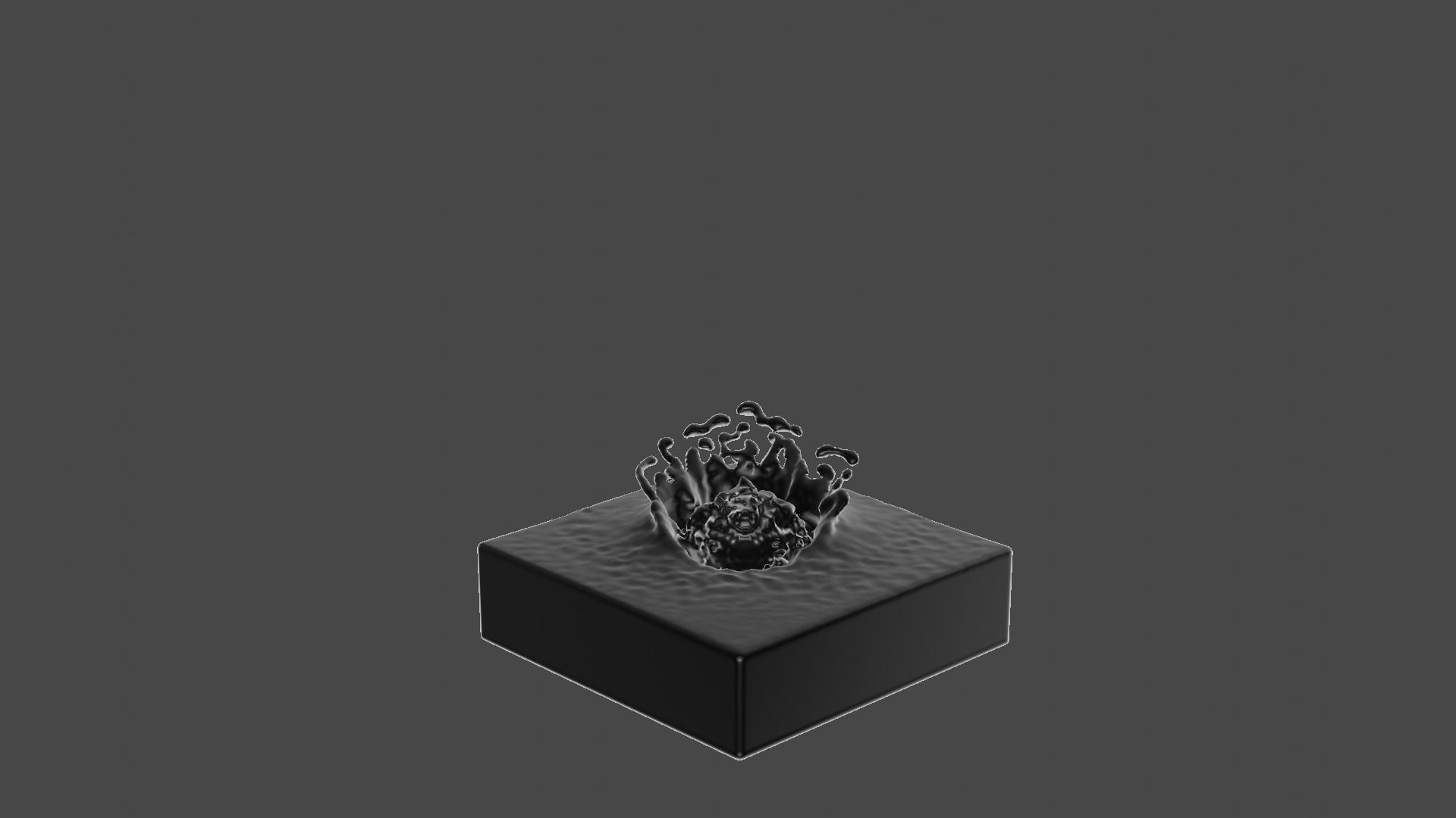 Animated Water - isometric cubes - realistic splash effects 3D model_14