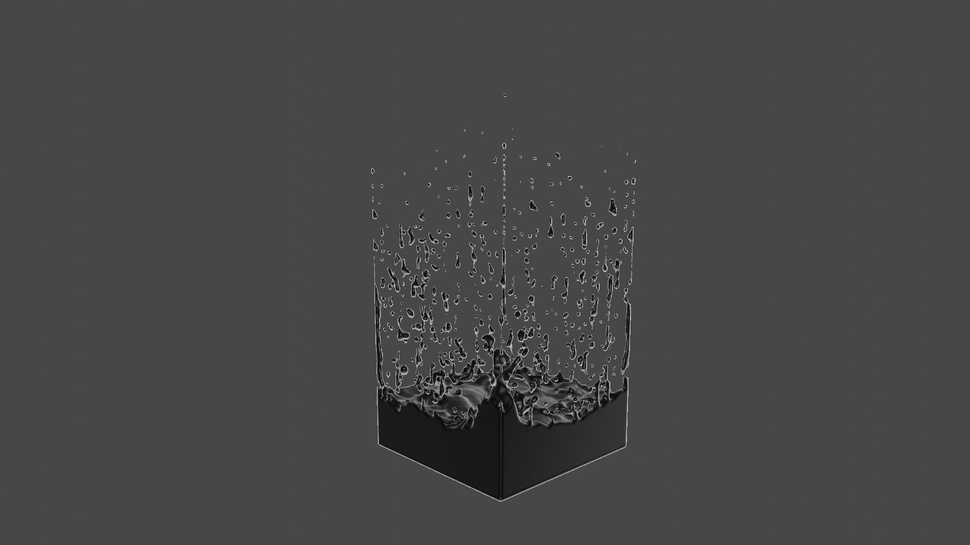 Animated Water - isometric cubes - realistic splash effects 3D model_23