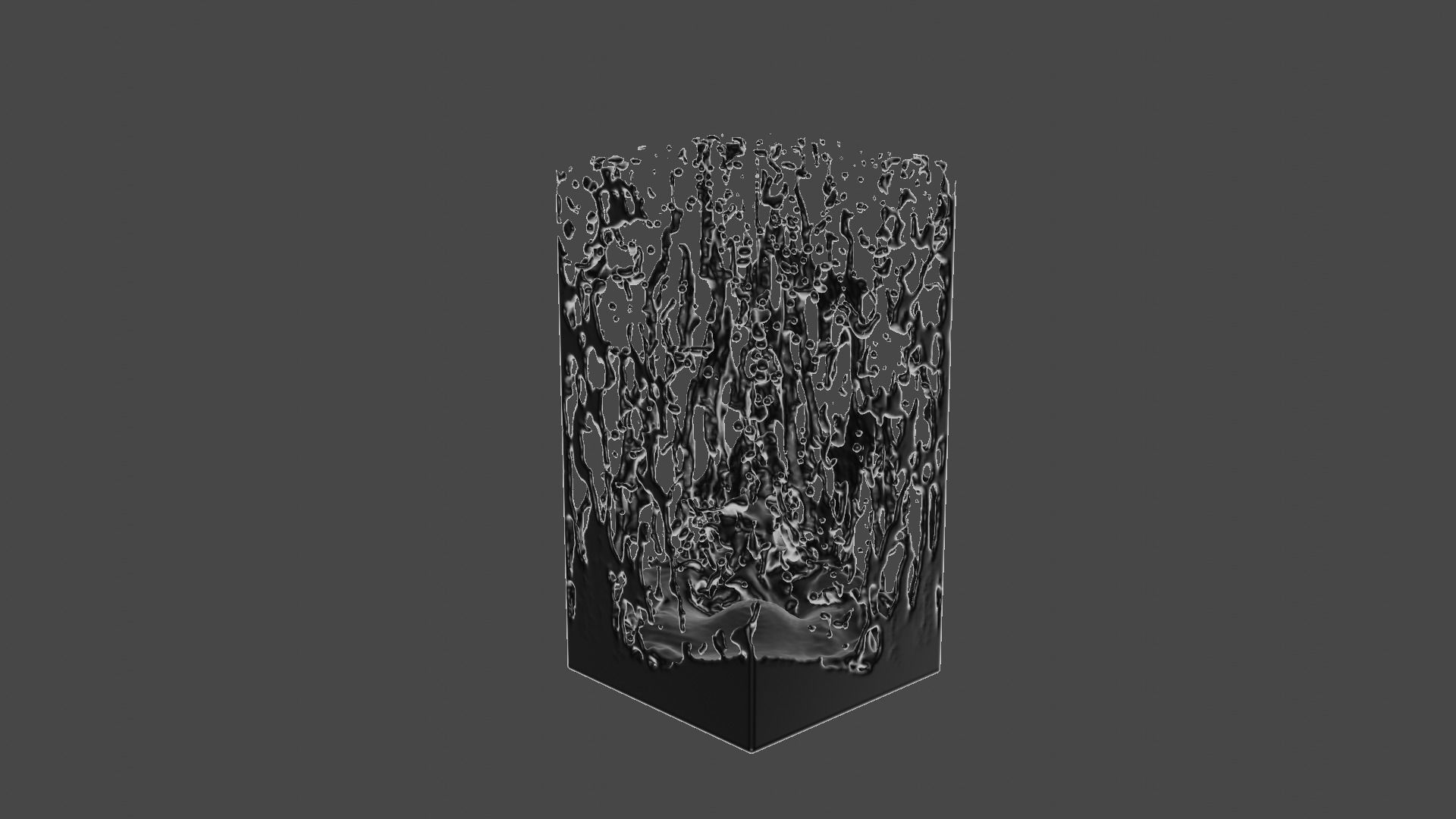 Animated Water - isometric cubes - realistic splash effects 3D model_21