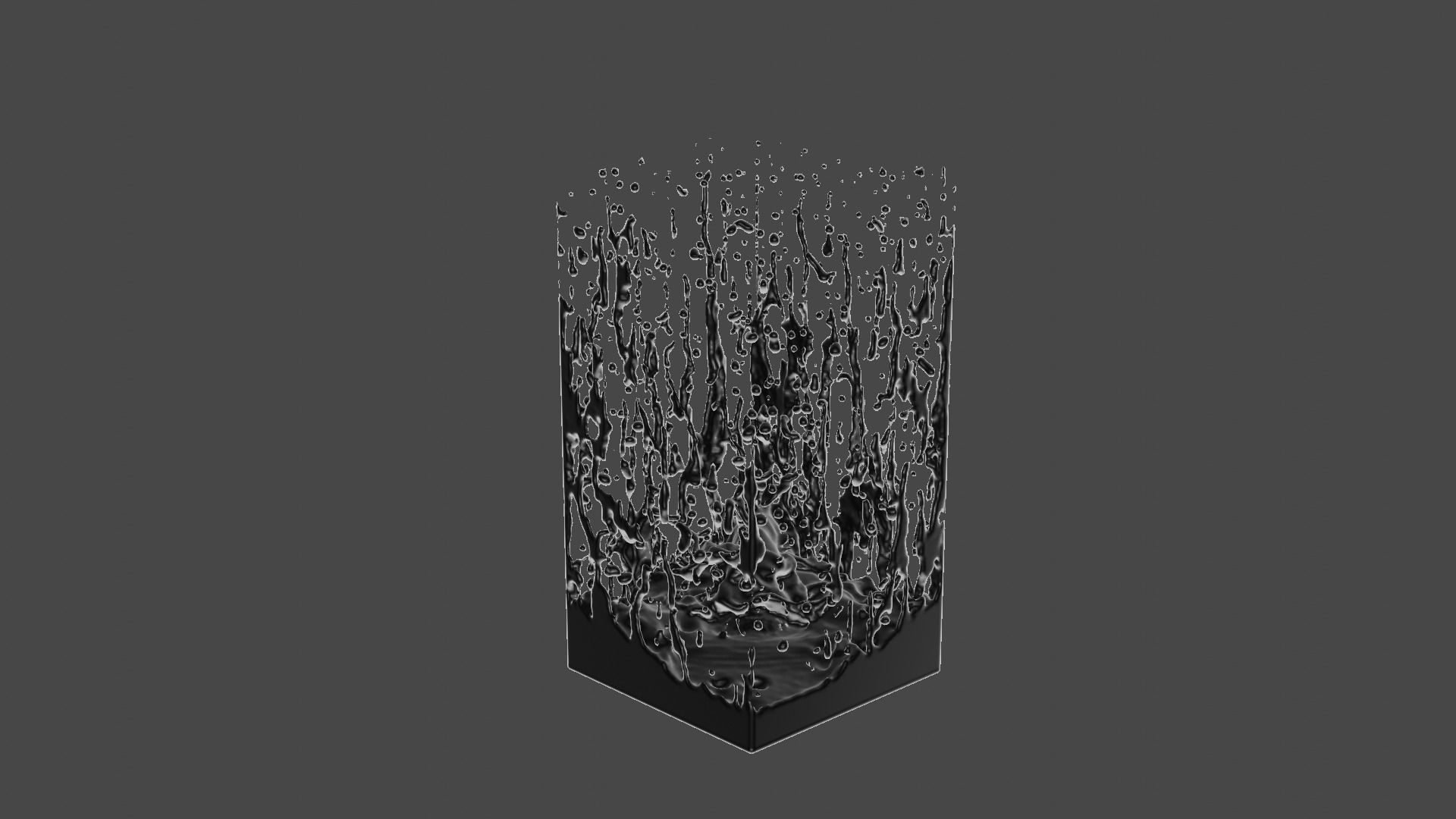 Animated Water - isometric cubes - realistic splash effects 3D model_25