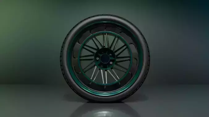 C12N6 wheel Low-poly 3D model