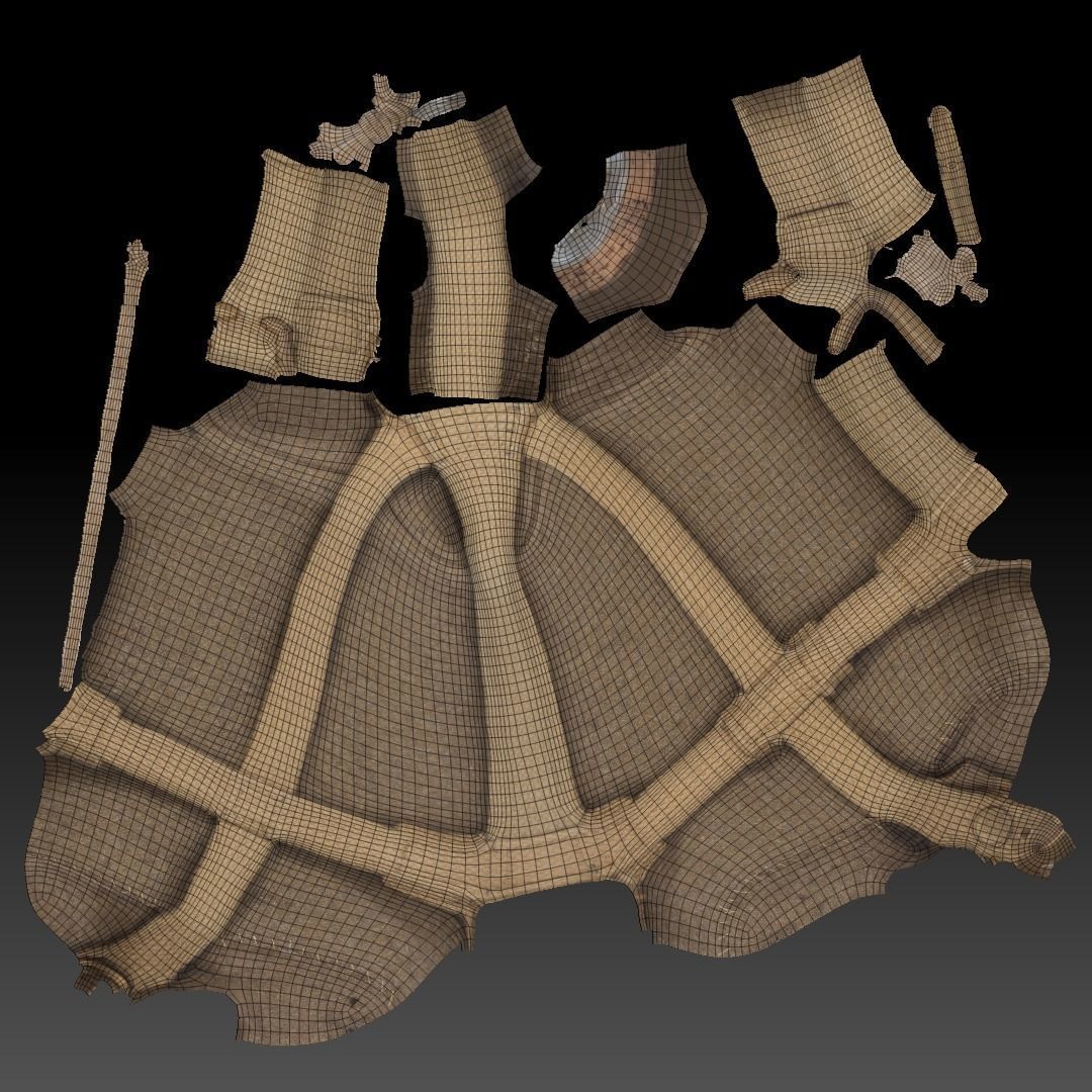 Military flask 37 Low-poly 3D model_7