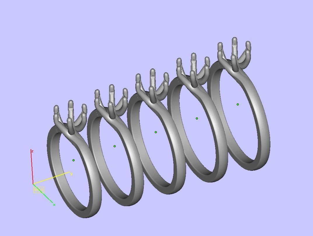 Six Twisted prongs Engagement ring 3dmodel version3 3D print model_17