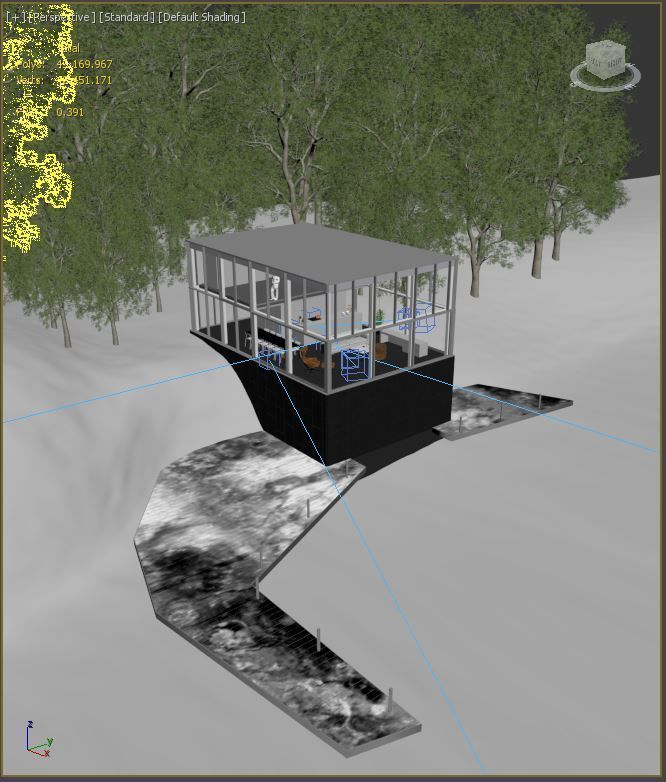 Glass House Escena Modelado 3D 3D model_4