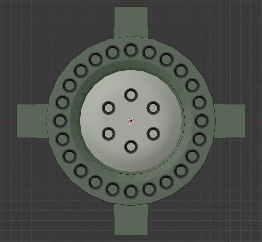 N1 Rocket Low-poly 3D model_11