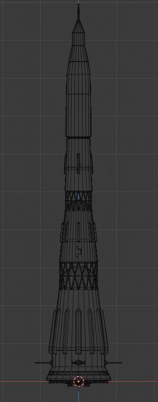 N1 Rocket Low-poly 3D model_9