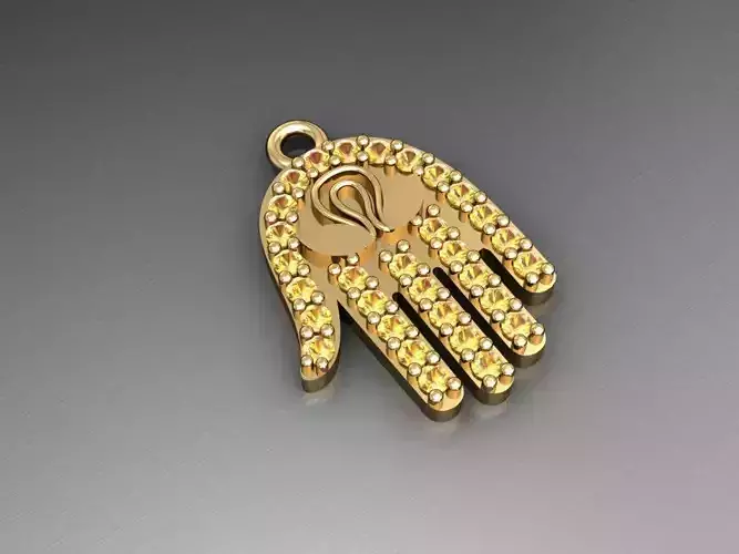 H123- Diamond hand  NECKLACE