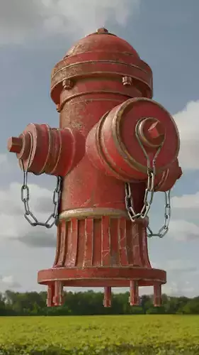 Fire hydrant realistic 2K textures