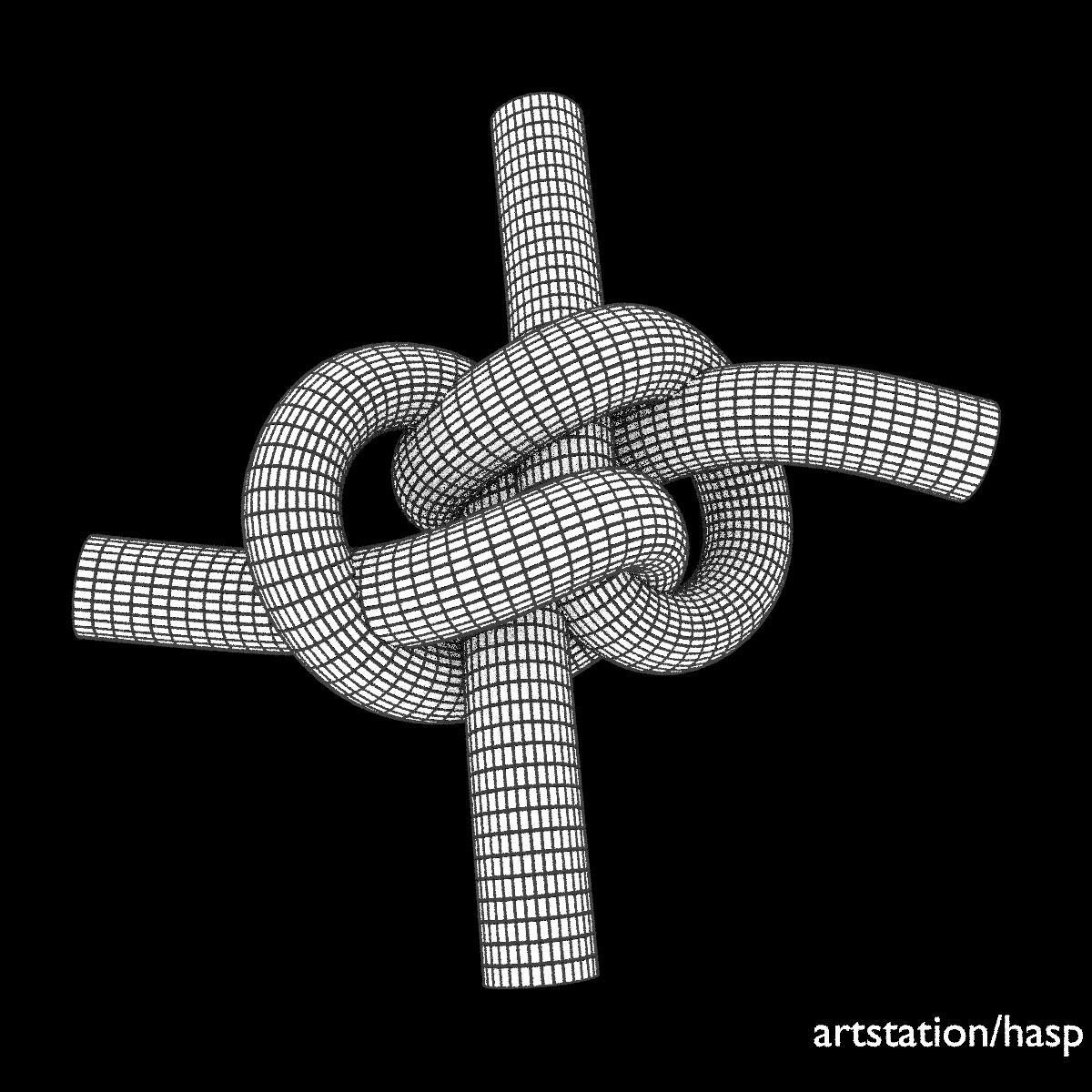 3D model zeppelin bend knot VR / AR / lowpoly CGTrader