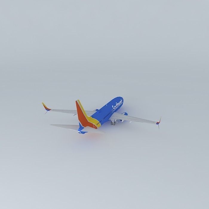 Southwest Airlines Boeing 737 8H4  New LUV Heart Livery 2014  Free 3D model_1