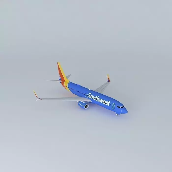 Southwest Airlines Boeing 737 8H4  New LUV Heart Livery 2014  Free 3D model_0