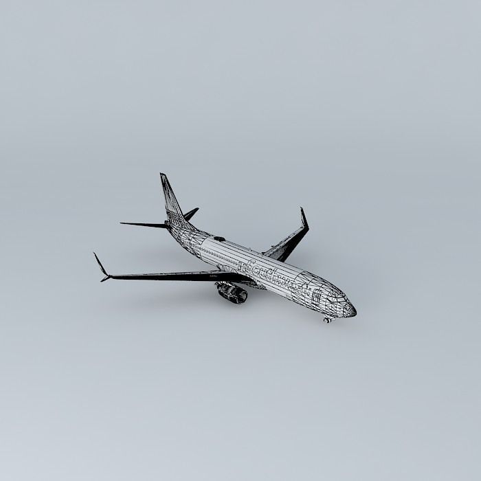Southwest Airlines Boeing 737 8H4  New LUV Heart Livery 2014  Free 3D model_3