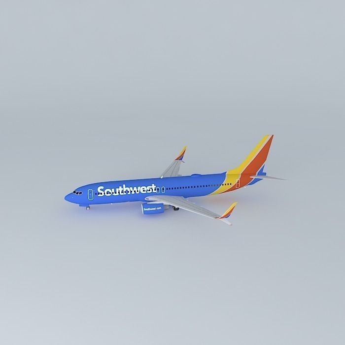 Southwest Airlines Boeing 737 8H4  New LUV Heart Livery 2014  Free 3D model_2