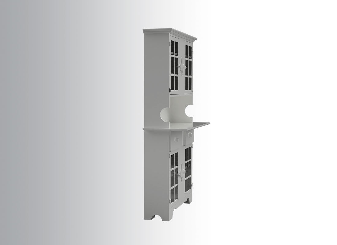 Cabinet wooden 3D print model_3