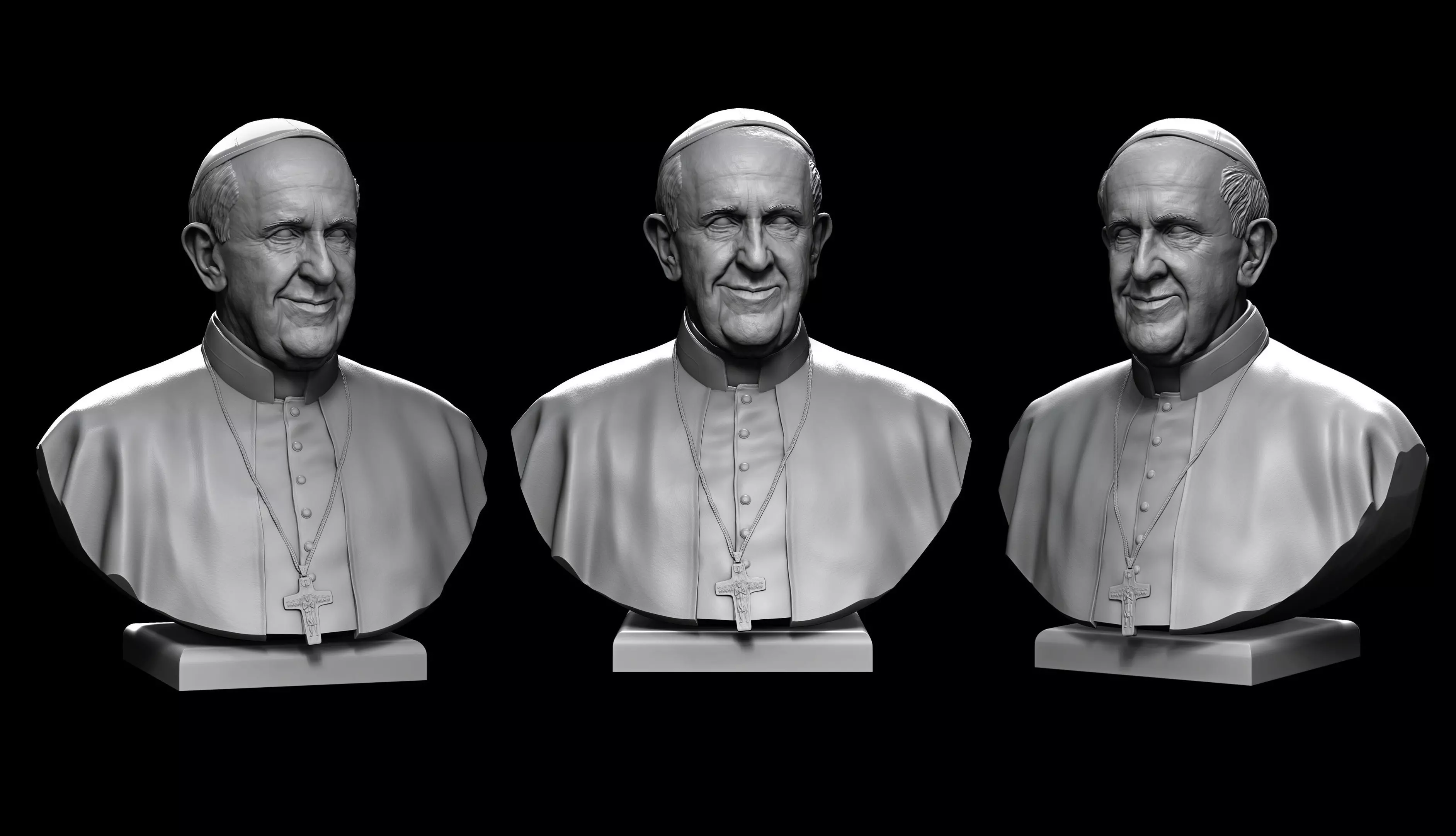 Pope Francis v2 3D print model_0