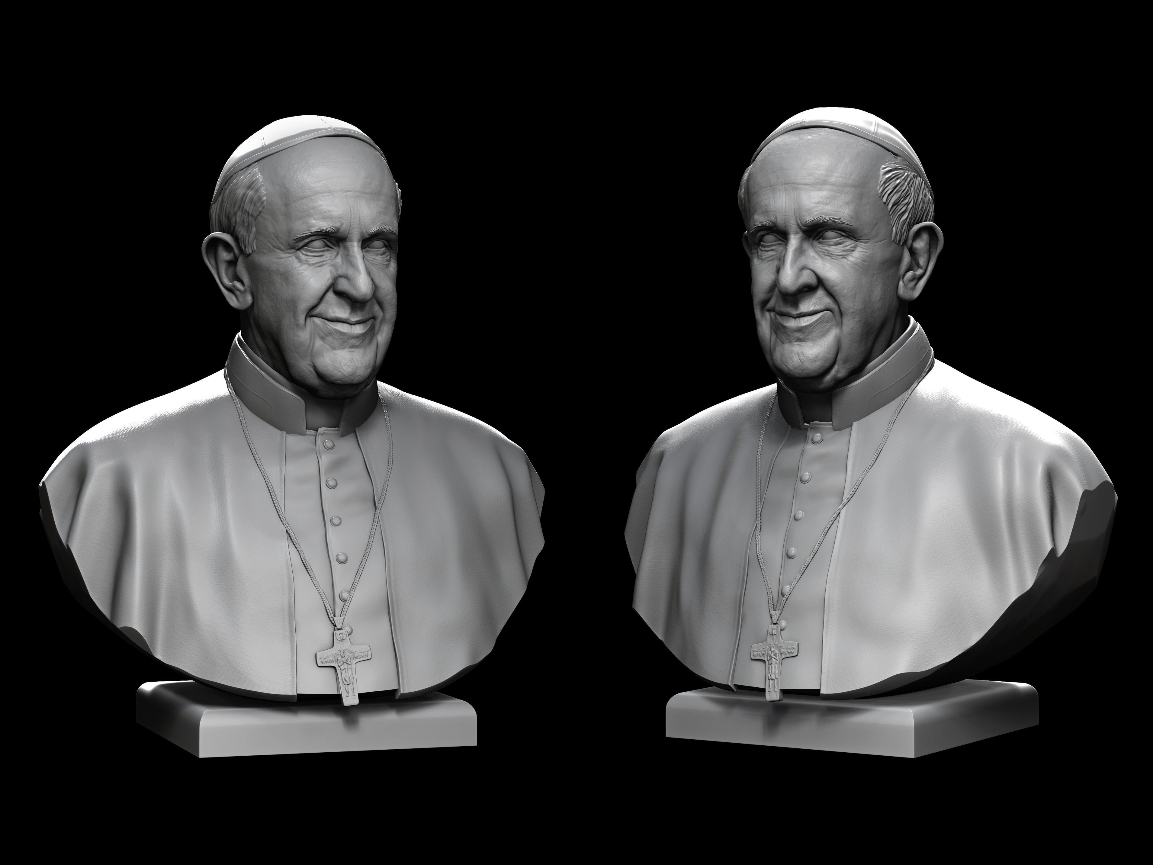 Pope Francis v2 3D print model_3