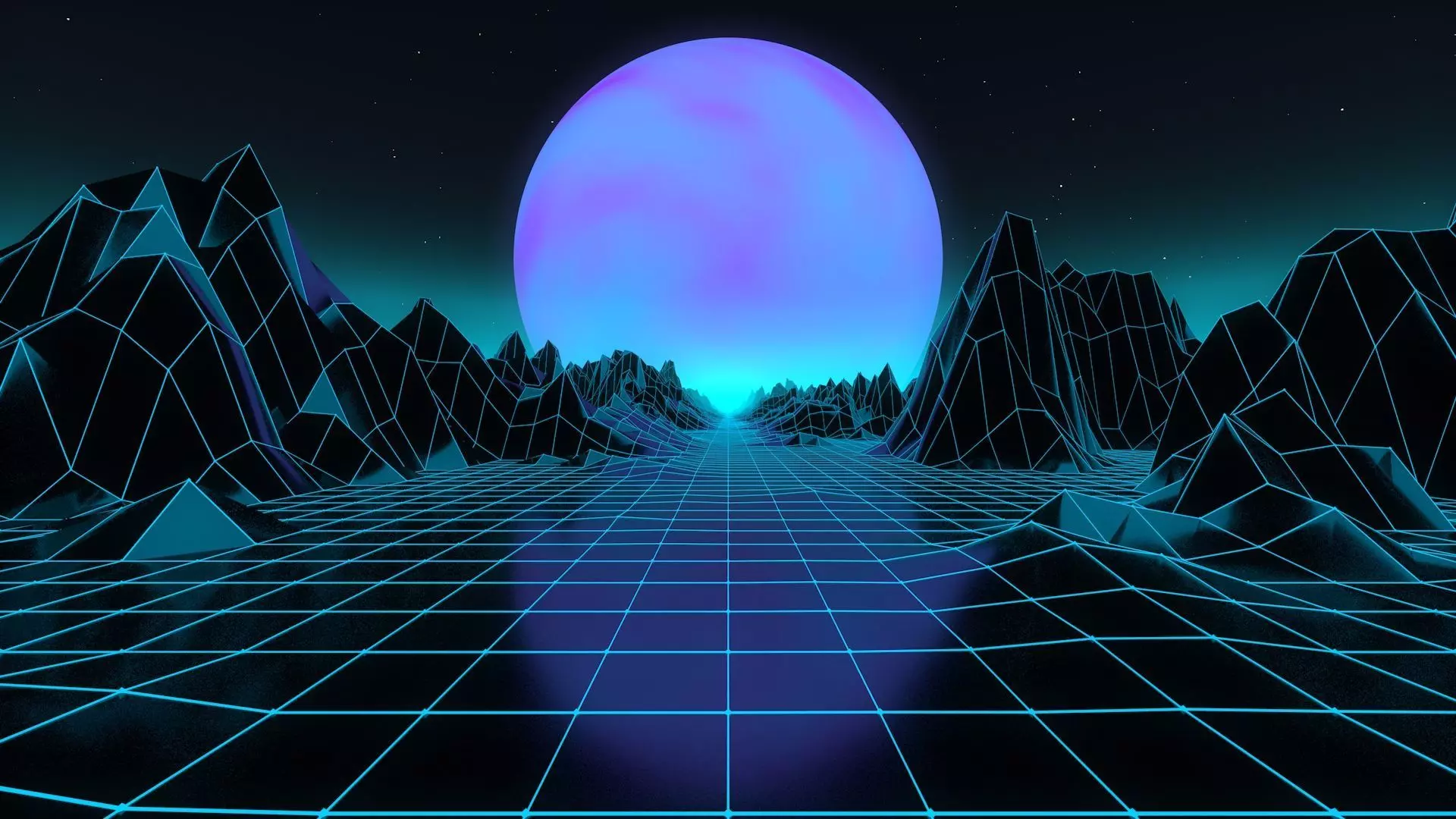 Sci-fi Environment Low-poly 3D model_0