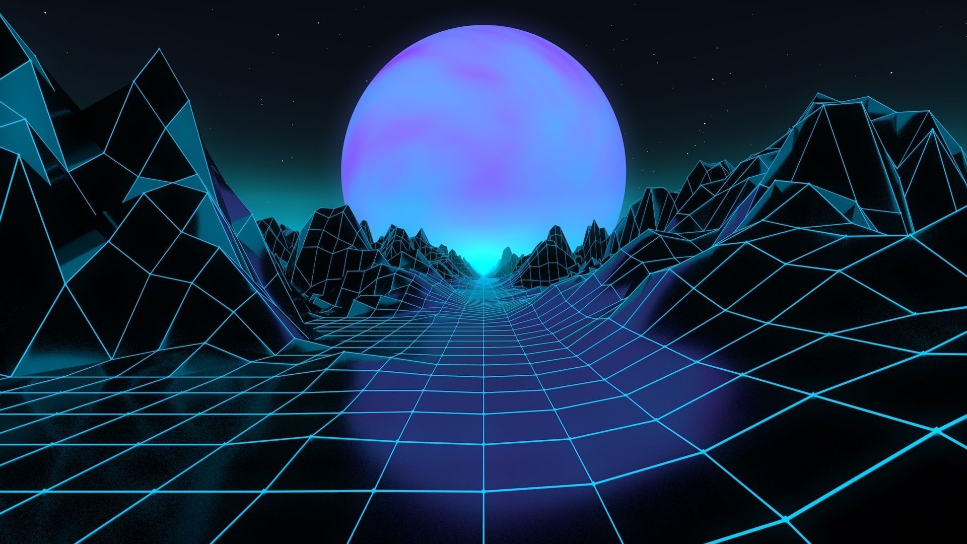 Sci-fi Environment Low-poly 3D model_3