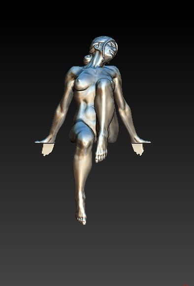 Woman statue bust 3D print model_6