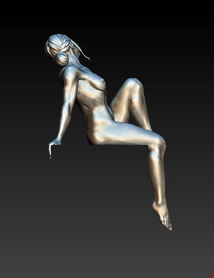 Woman statue bust 3D print model_5