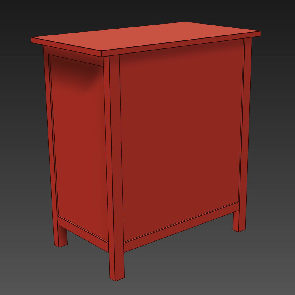 HEMNES 4-drawer chest 3D model_6