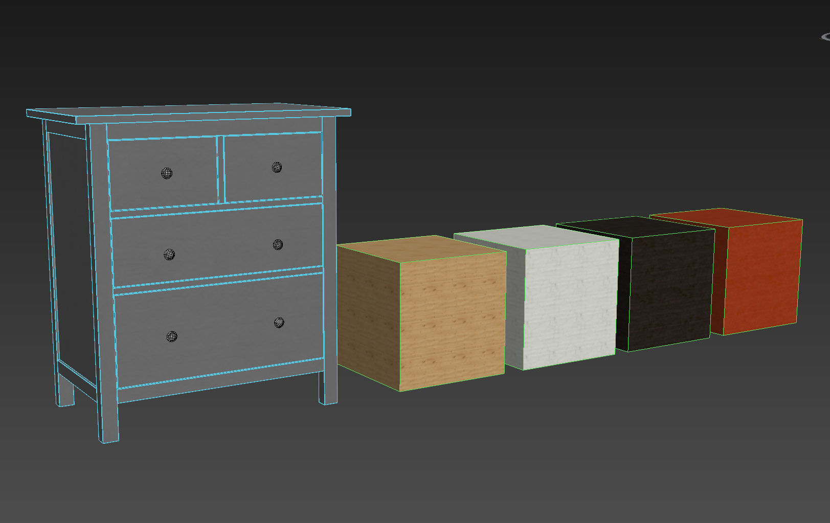 HEMNES 4-drawer chest 3D model_8