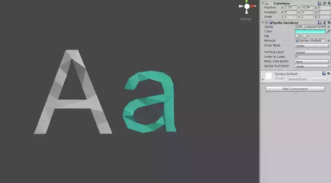 Low Poly Art Fonts Texture