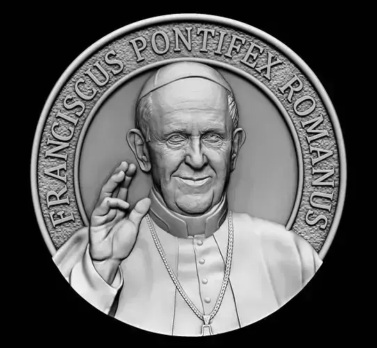 Pope Francis Medallion v1 3D print model
