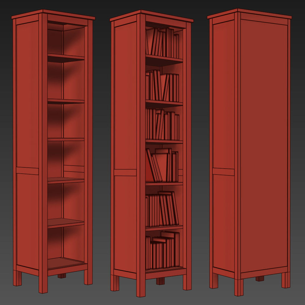 HEMNES Bookcase 3D model_10
