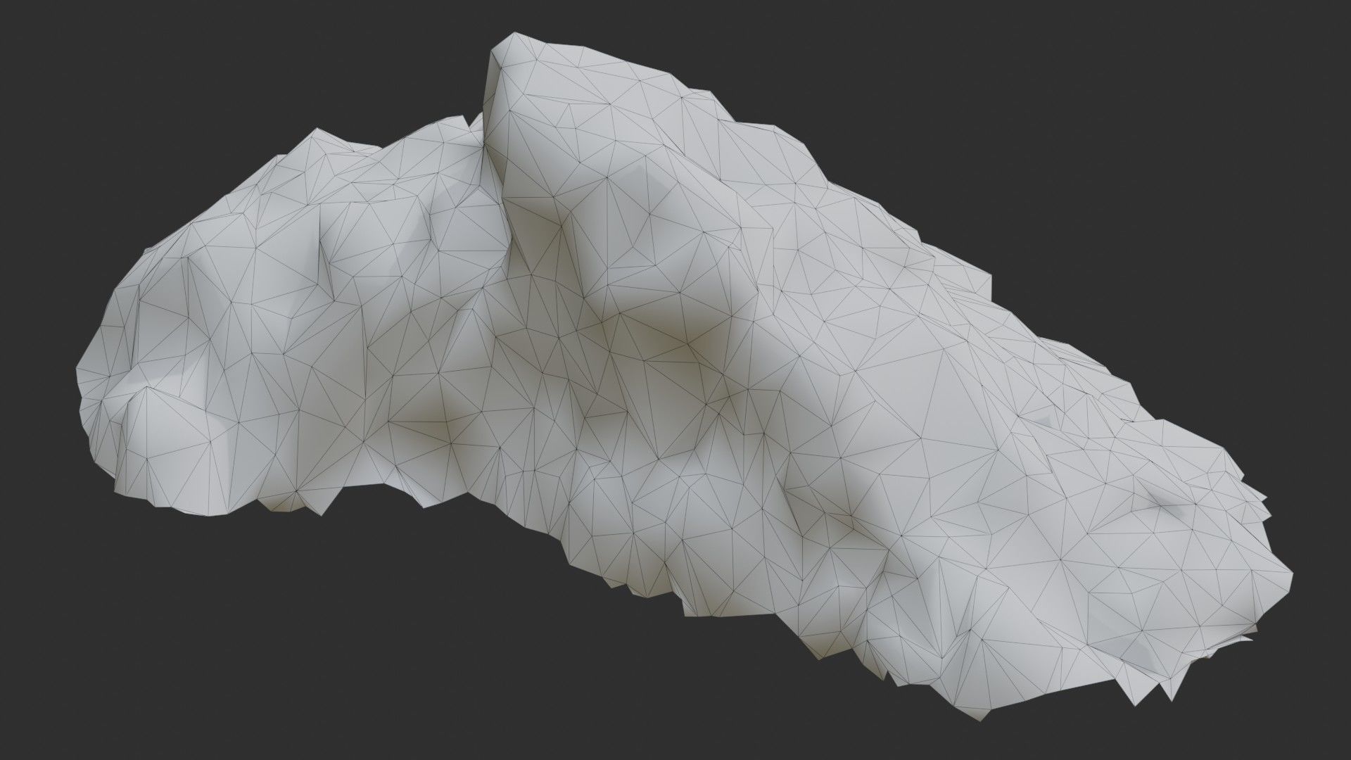 Rock Ground 01 - Black Volcanic Low-poly 3D model_6