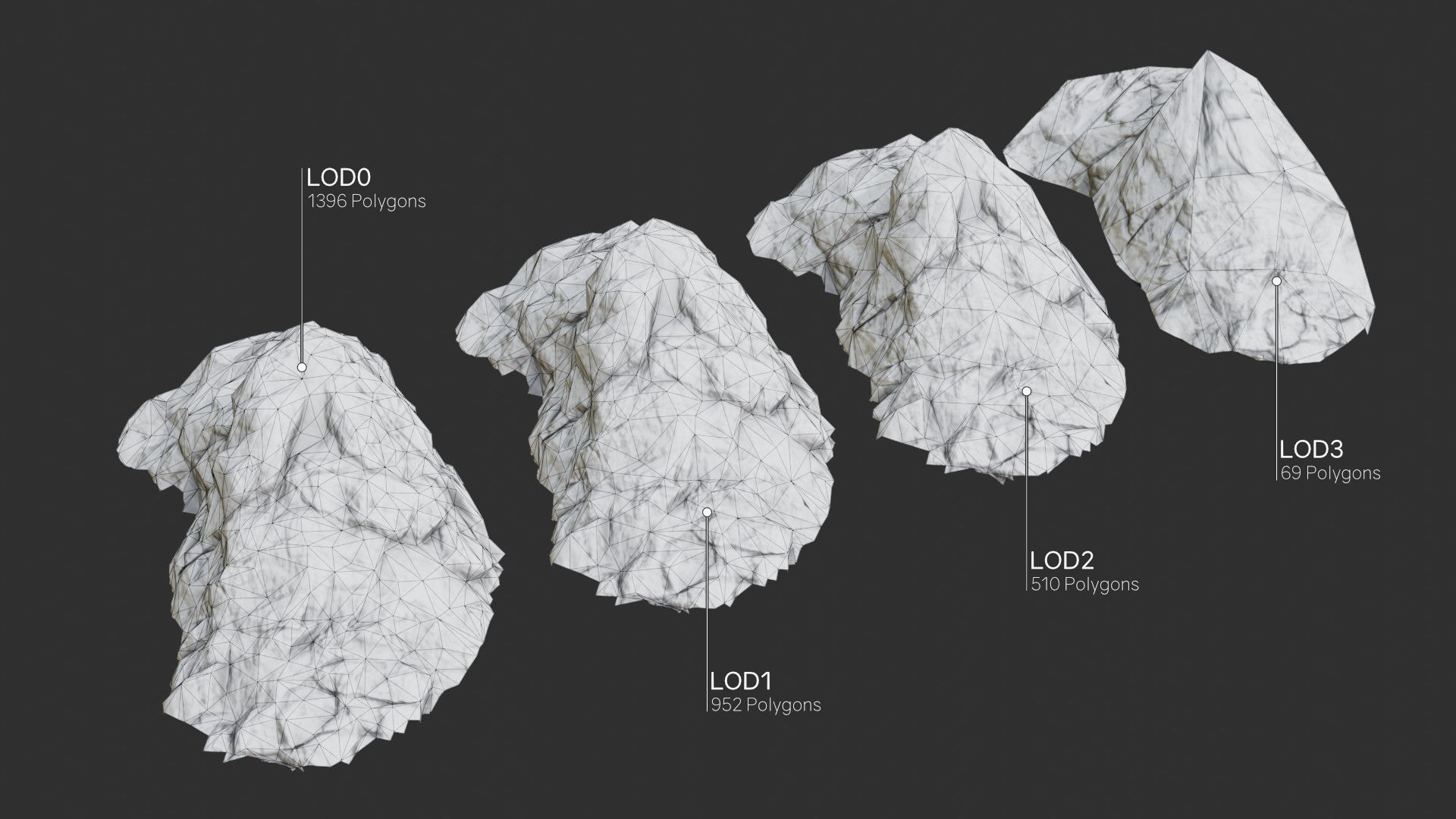Rock Ground 01 - Black Volcanic Low-poly 3D model_11