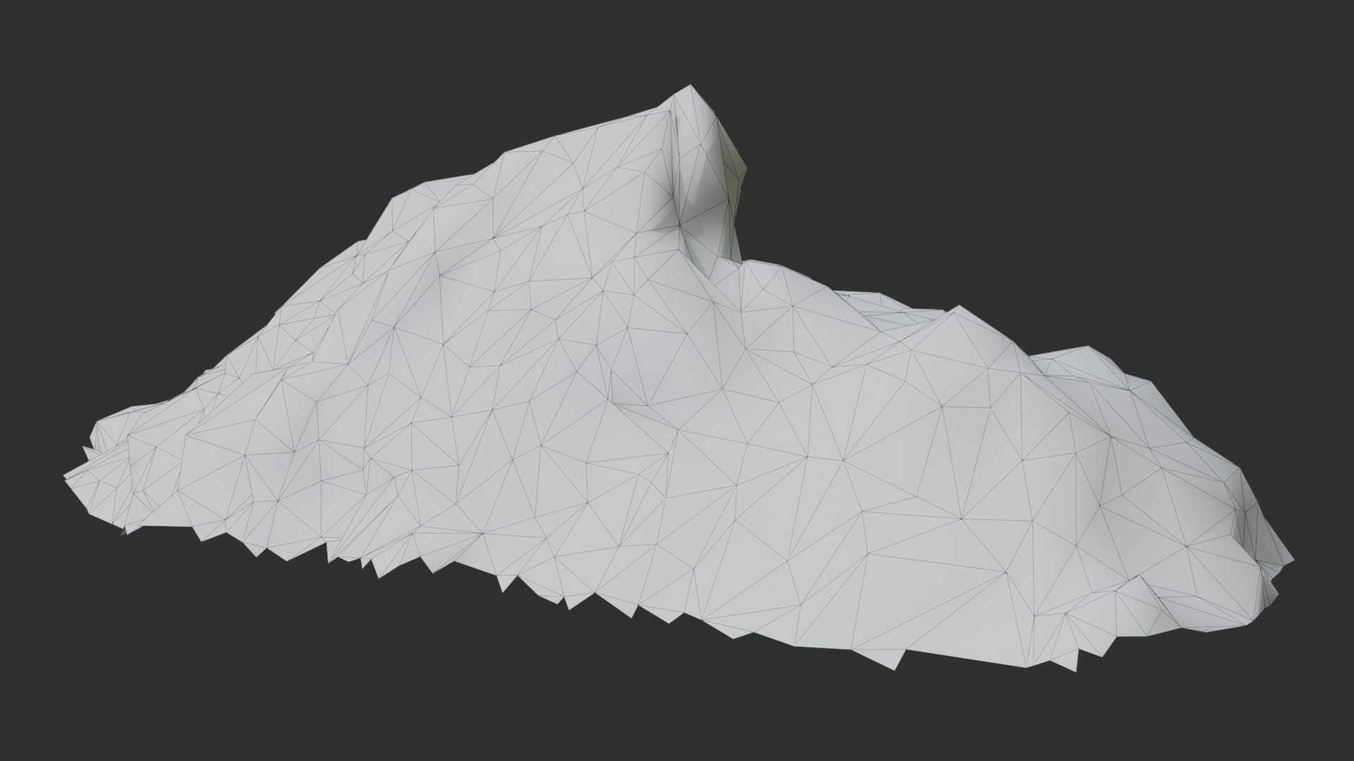 Rock Ground 01 - Black Volcanic Low-poly 3D model_8