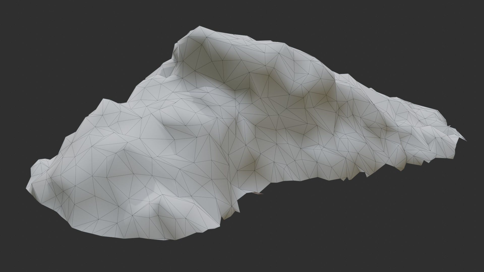 Rock Ground 01 - Black Volcanic Low-poly 3D model_7