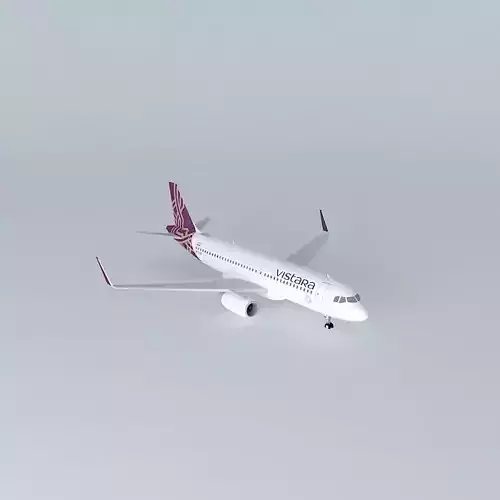 Auto Ttb Vistara Airbus A320 232 2015 Sharklets Free 3D model