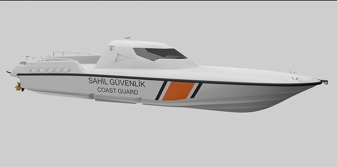 Coast Guard Boat MRTP Kaan 3D model