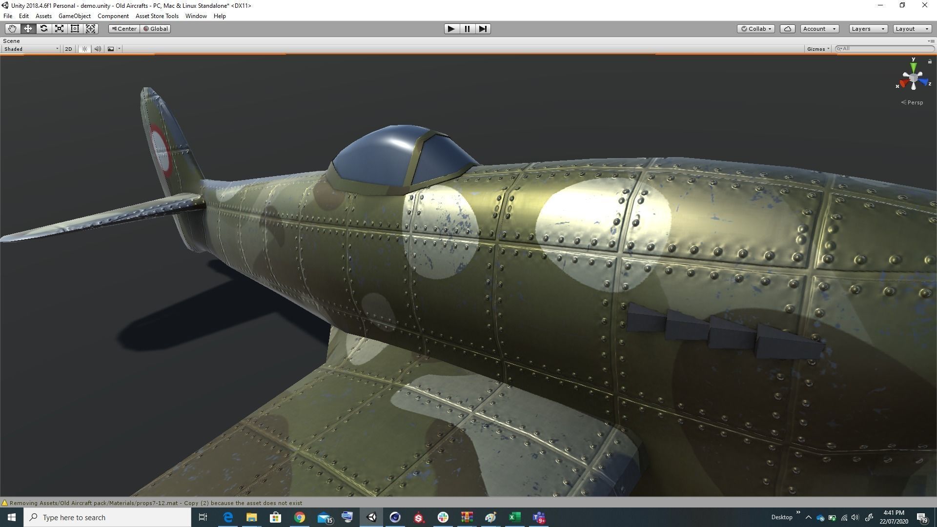 Pack of realistic pbr 42 low poly game AR VR ready aircraft Low-poly 3D model_10