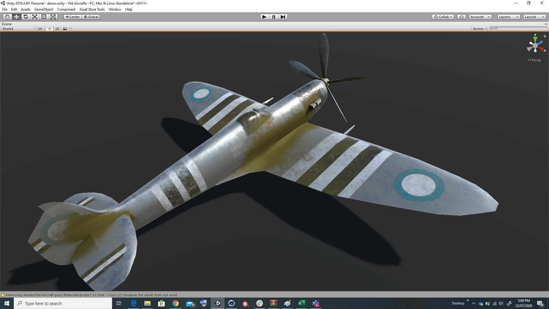 Pack of realistic pbr 42 low poly game AR VR ready aircraft Low-poly 3D model_52