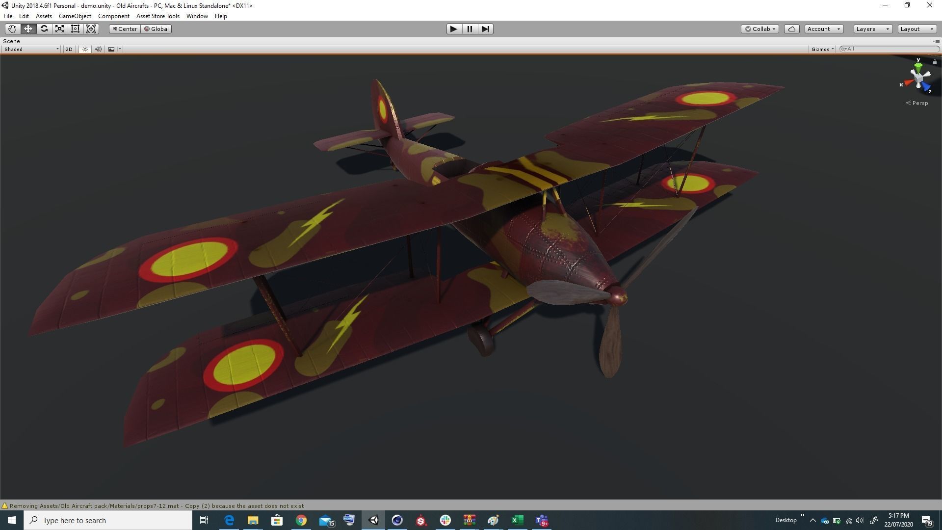 Pack of realistic pbr 42 low poly game AR VR ready aircraft Low-poly 3D model_77