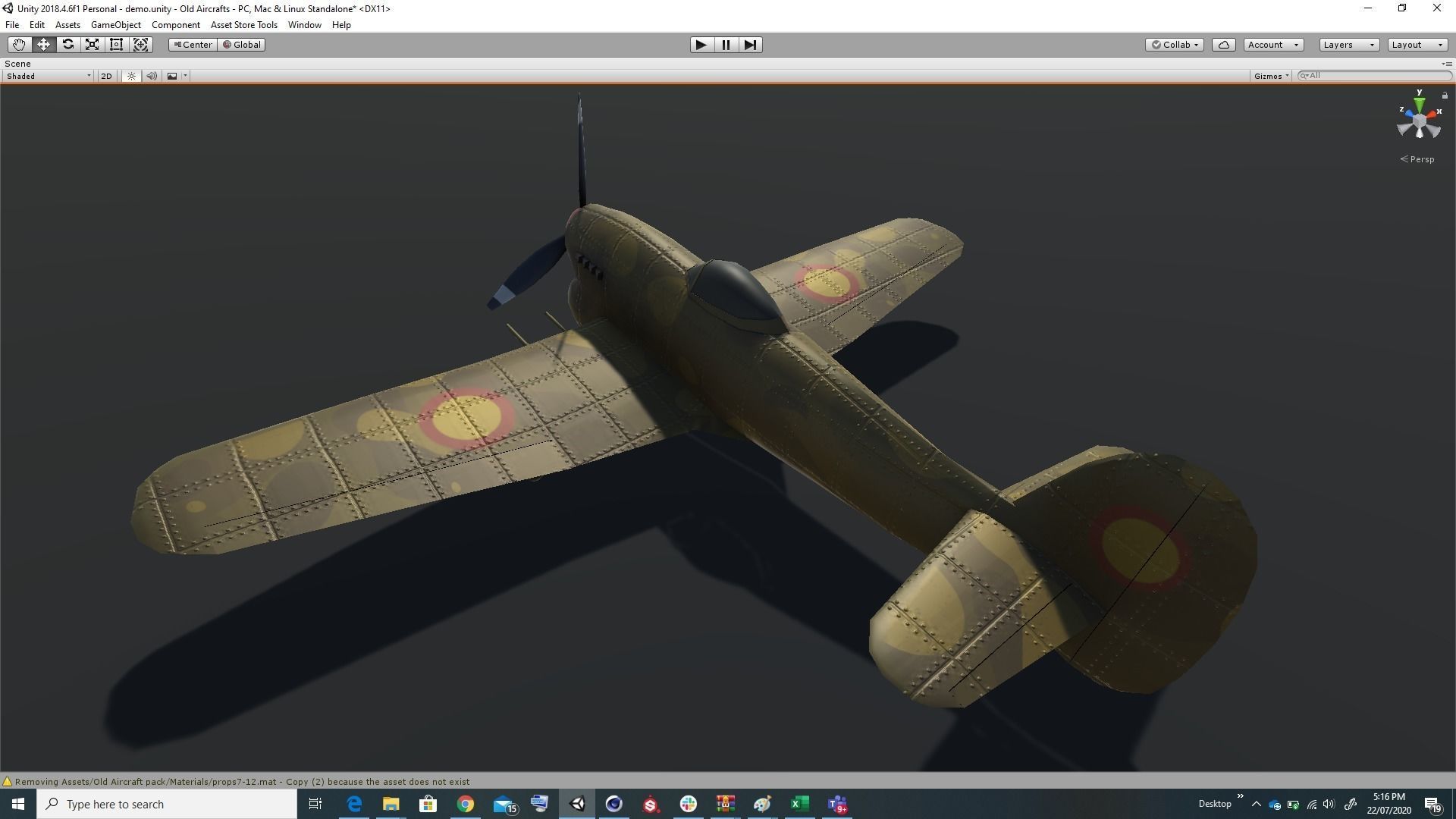 Pack of realistic pbr 42 low poly game AR VR ready aircraft Low-poly 3D model_73